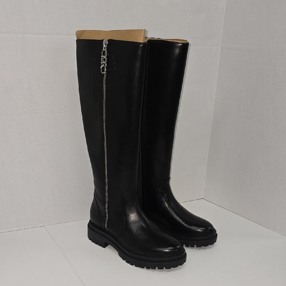 Michael Kors Carmen Leather Riding Boot 2.5in Heel Womens Size 6.5 - Picture 2 of 12